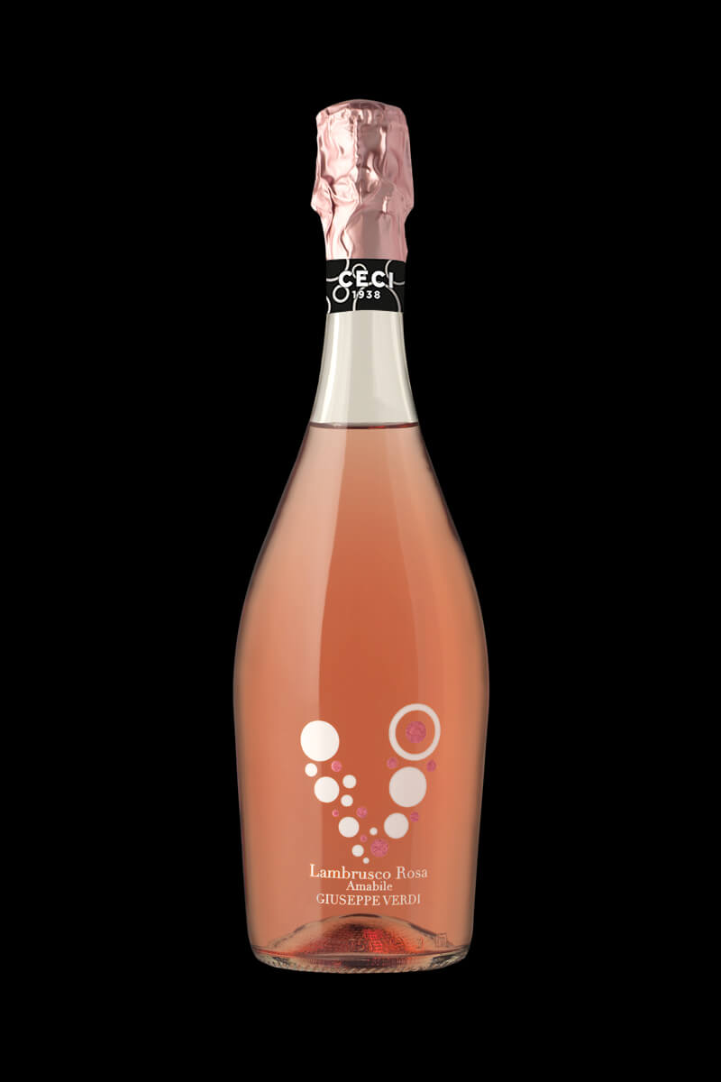 lambrusco rosato amabile giuseppe verdi bolle